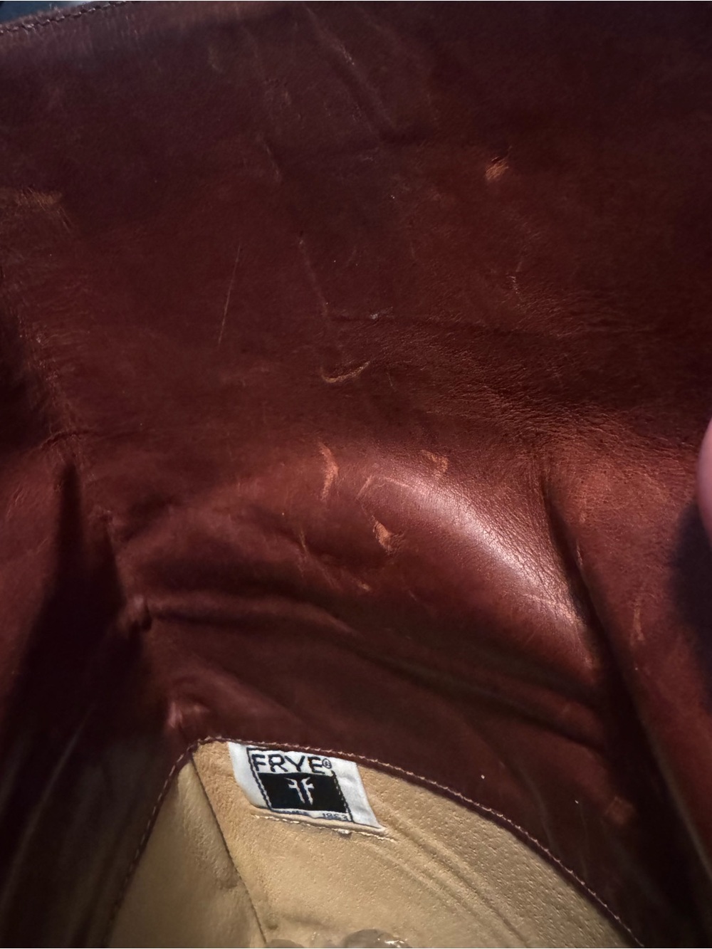 Frye Brown Leather Knee High Tall Boots - Rich Cognac - Picture 8 of 9